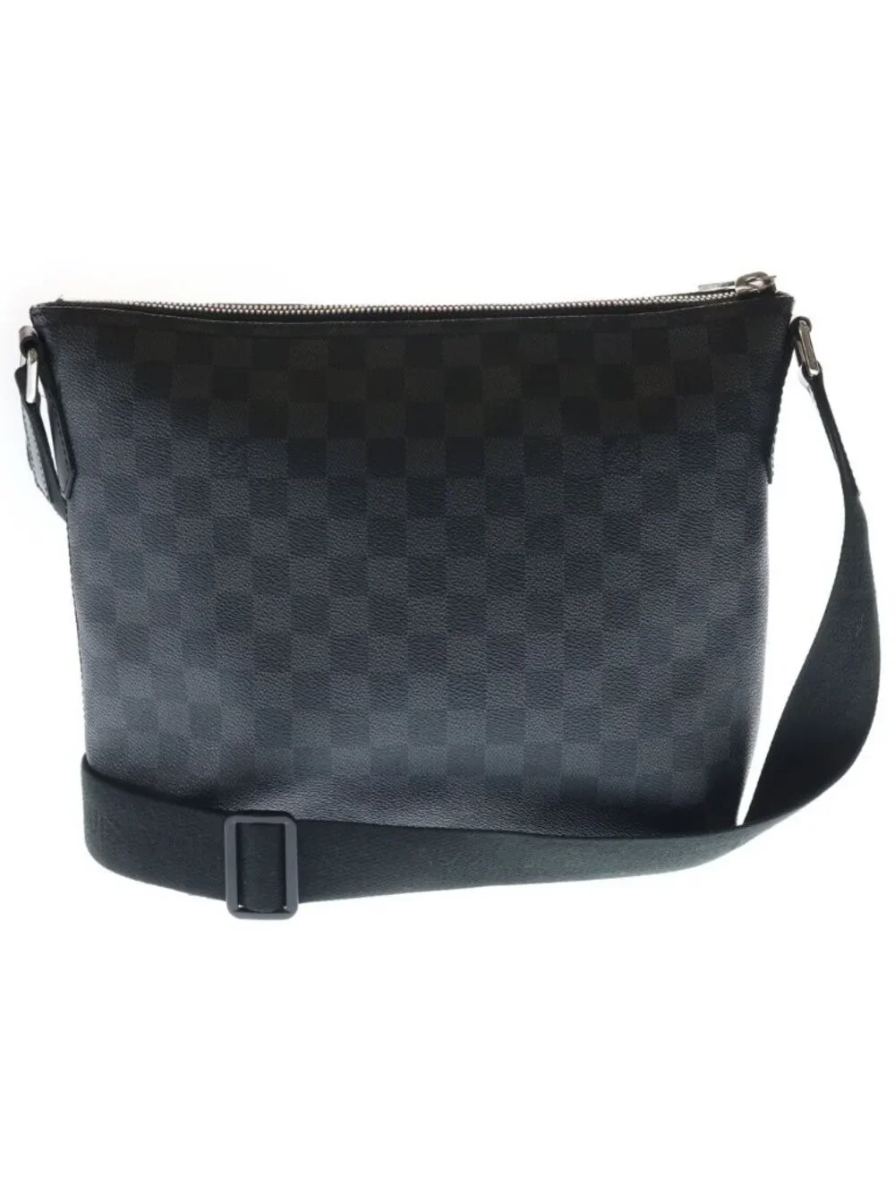 Louis Vuitton Damier Graphite Mick PM Shoulder Bag Black Leather Silver